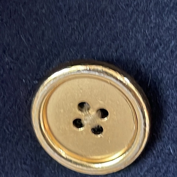 J. Crew Nello Gori Wool Cashmere Navy Bluee double breasted pea coat sz 0 - Picture 11 of 12